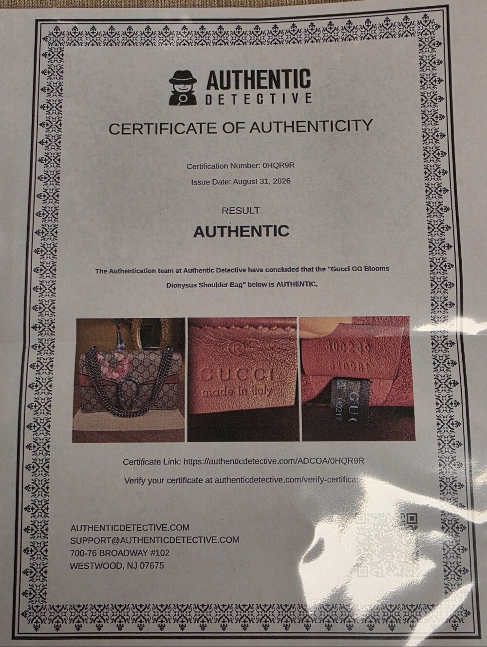 Gucci Supreme Dionysus GG Blooms Floral Crossbody w/ COA (Retail $2350) - Picture 7 of 16